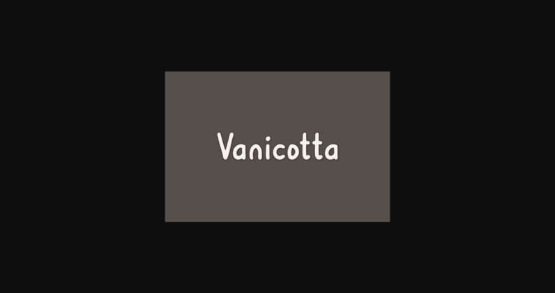 Vanicotta Font Poster 3