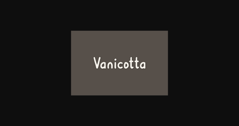 Vanicotta Font Poster 1