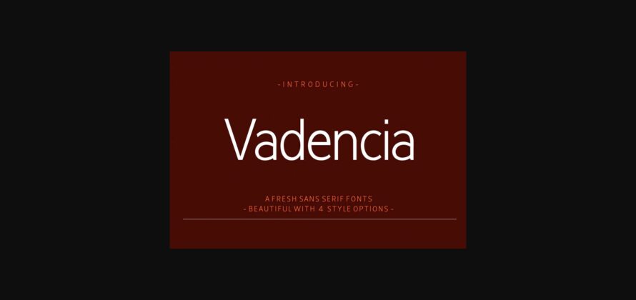 Vadencia Font Poster 1