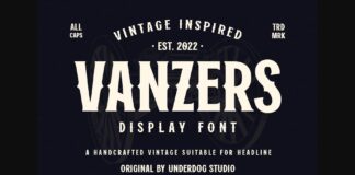 Vanzers Font Poster 1