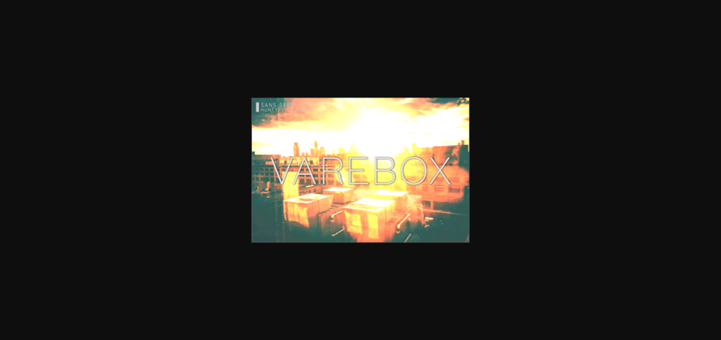 Varebox Font Poster 3