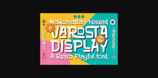 Varosta Display Font Poster 1