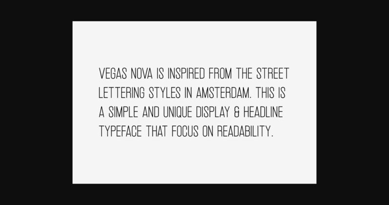 Vegas Nova Font Poster 4