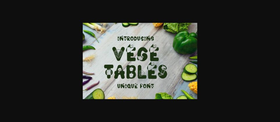 Vegetables Font Poster 3