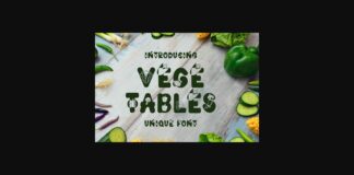 Vegetables Font Poster 1