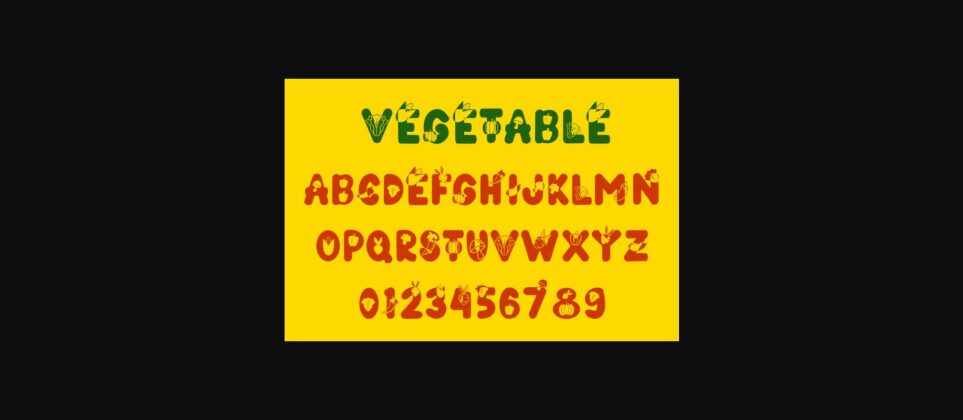 Vegetables Font Poster 8
