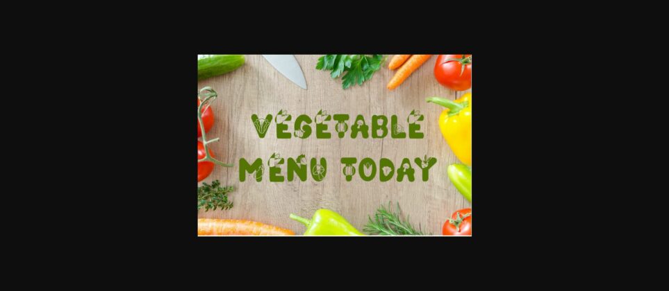 Vegetables Font Poster 9