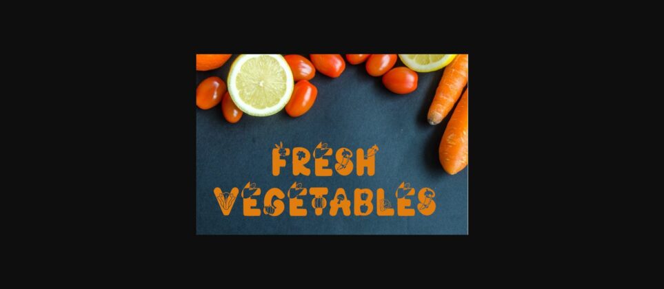 Vegetables Font Poster 10
