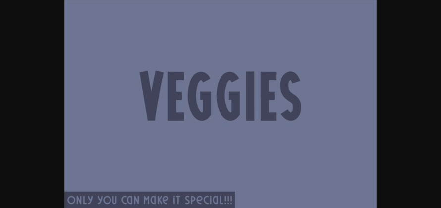 Veggies Font Poster 3