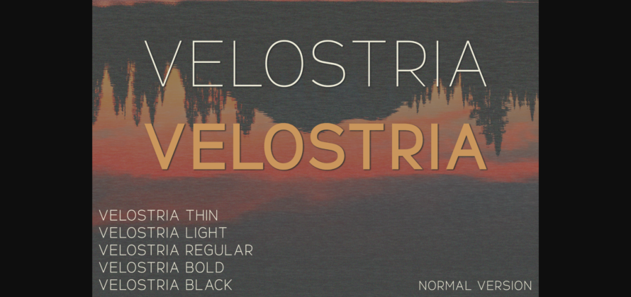 Velostria Font Poster 3