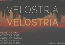 Velostria Font Poster 1