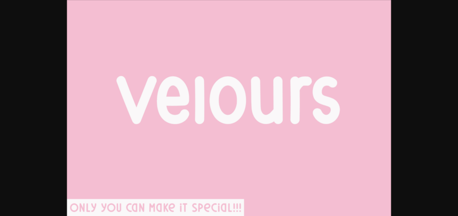 Velours Font Poster 3