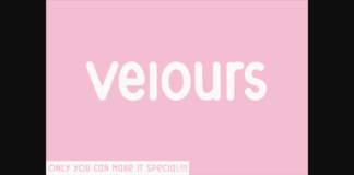 Velours Font Poster 1