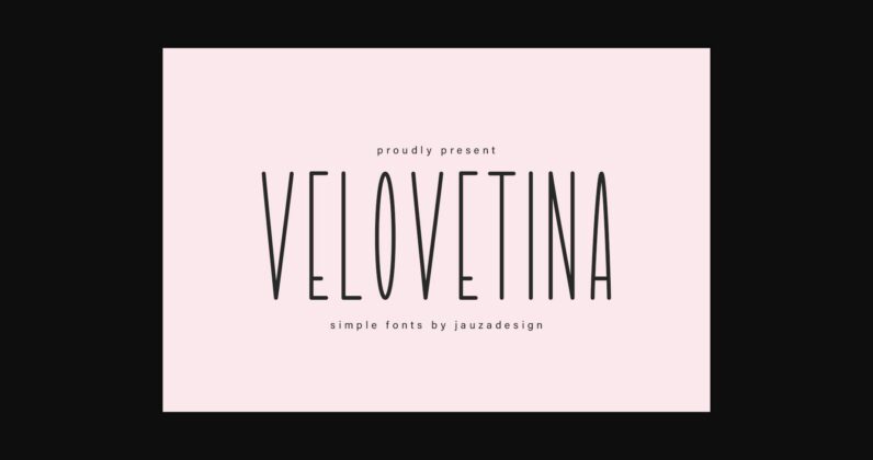 Velovetina Font Poster 3