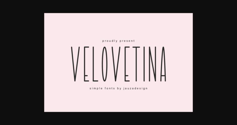 Velovetina Font Poster 1