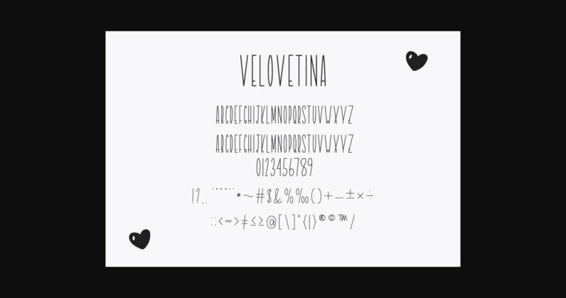 Velovetina Font Poster 8