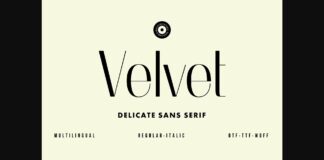Velvet Font Poster 1