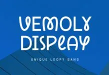 Vemoly Display Font Vemoly Display Font Poster 1