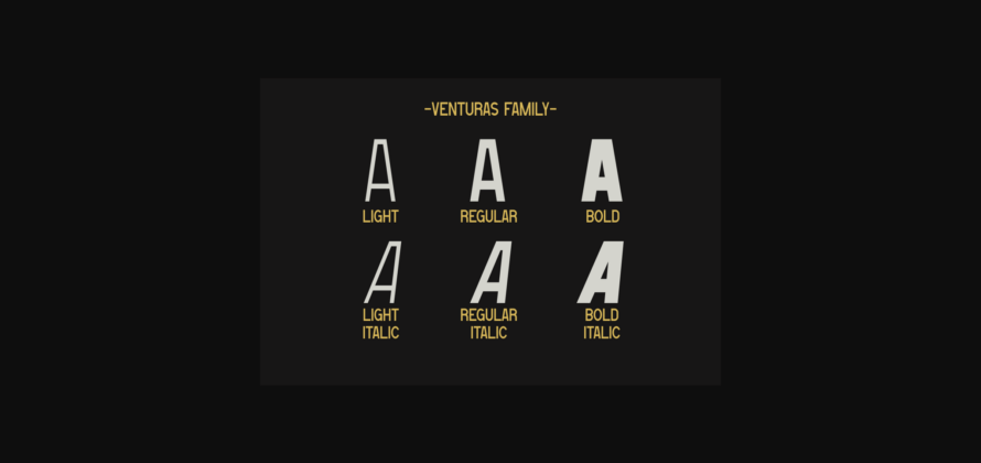 Venturas Font Poster 5