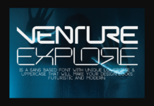 Venture Explore Font Poster 1