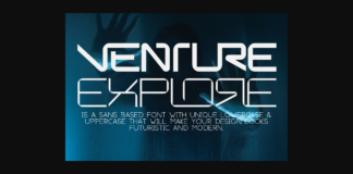 Venture Explore Font Poster 1