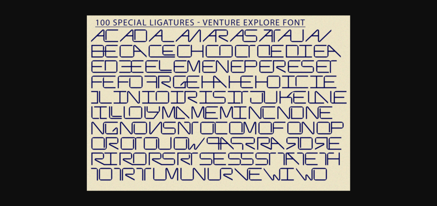 Venture Explore Font Poster 10