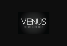 Venus Font Poster 1