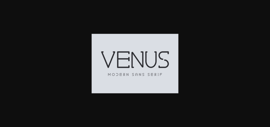 Venus Font Poster 4
