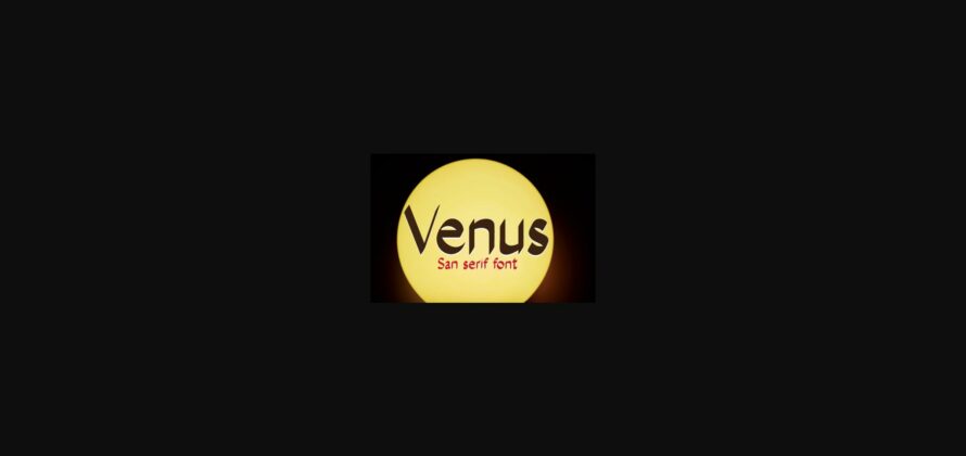 Venus Font Poster 3