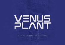 Venus Plant Font Poster 1