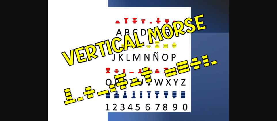 Vertical Morse Font Poster 3