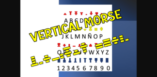 Vertical Morse Font Poster 1