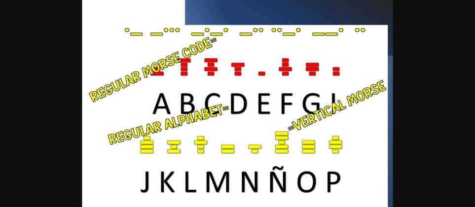 Vertical Morse Font Poster 6