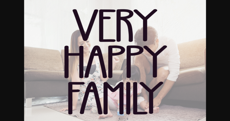 Very Happy Family Font Poster 1