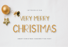 Very Merry Christmas Font Poster 1