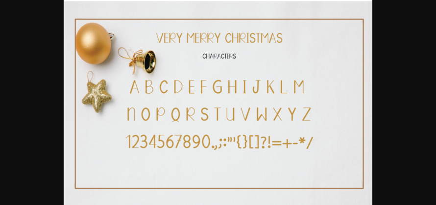 Very Merry Christmas Font Poster 7