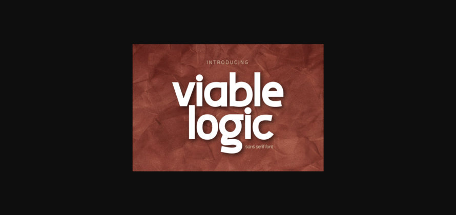 Viable Logic Font Poster 3