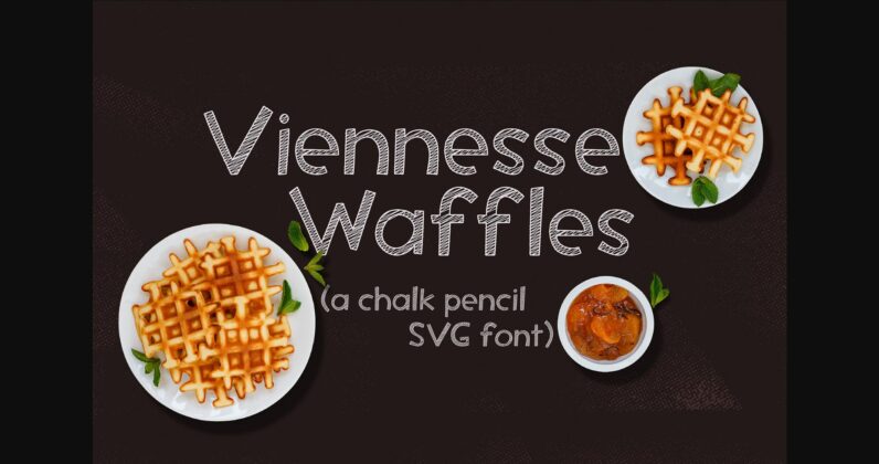 Viennese Waffles Font Poster 3