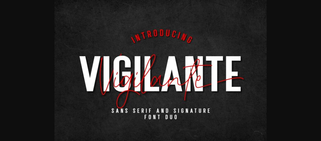 Vigilante Font Poster 3