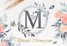 Viktoria Monogram Font Font Poster 1