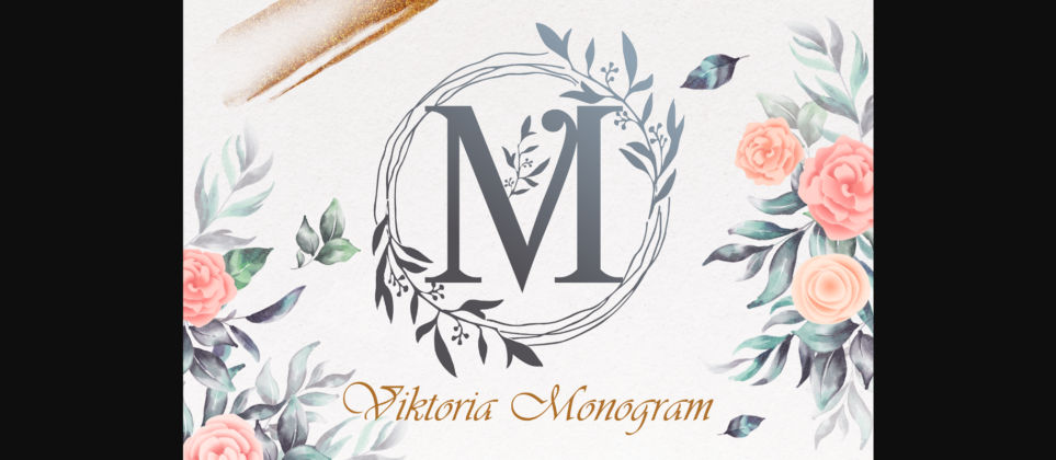 Viktoria Monogram Font Font Poster 1