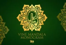 Vine Mandala Monogram Font Vine Mandala Monogram Font Poster 1