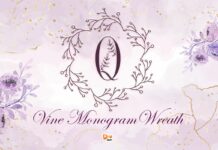 Vine Monogram Wreath Font Poster 1