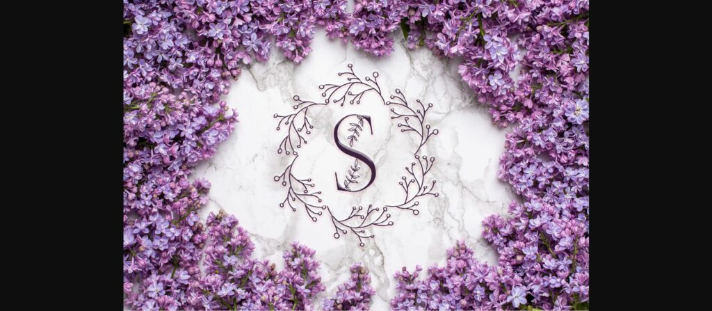 Vine Monogram Wreath Font Poster 5
