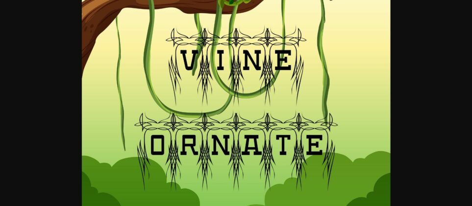 Vine Ornate Font Poster 3