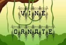 Vine Ornate Font Poster 1