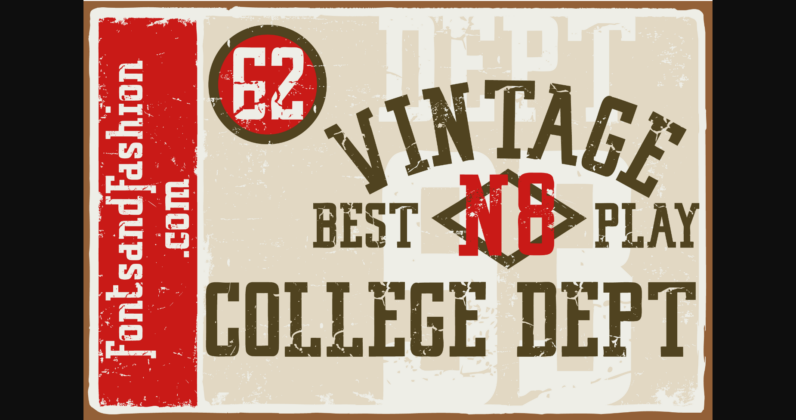 Vintage College Dept_Worn Poster 3