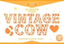 Vintage Cow Font Vintage Cow Font Poster 1