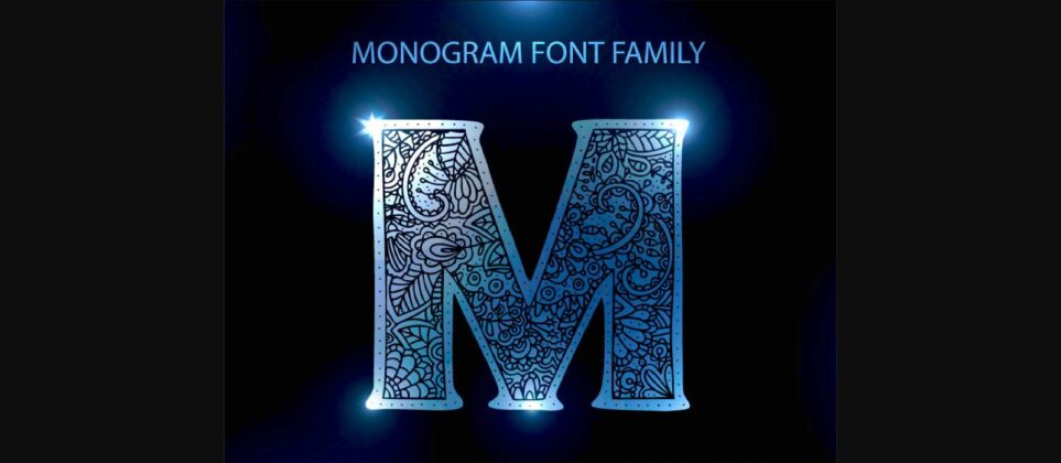 Monogram Font Family Font Poster 3