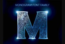 Monogram Font Family Font Poster 1